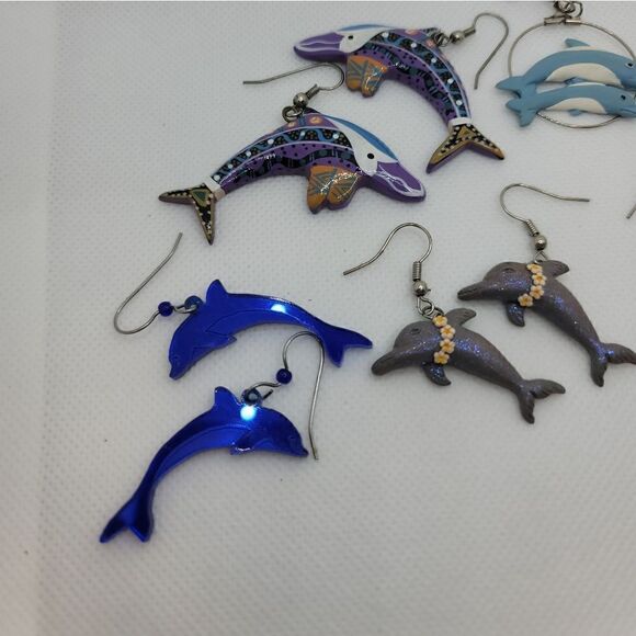 Dolphin/Tropical Earring Lot  - Picture 3 of 7